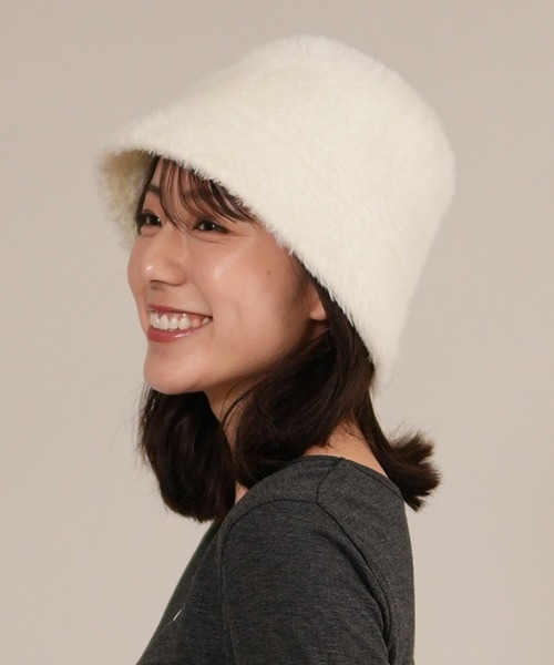 ムラサキスポーツ(ムラサキスポーツ)の「RIKKA FEMME/リッカファム ハット サーモファーハット RFAC25FW03(ハット・レディース・ホワイト/モカ/ブラック・FREE)」の6枚目の写真