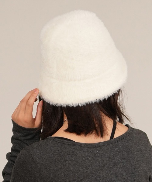 ムラサキスポーツ(ムラサキスポーツ)の「RIKKA FEMME/リッカファム ハット サーモファーハット RFAC25FW03(ハット・レディース・ホワイト/モカ/ブラック・FREE)」の8枚目の写真