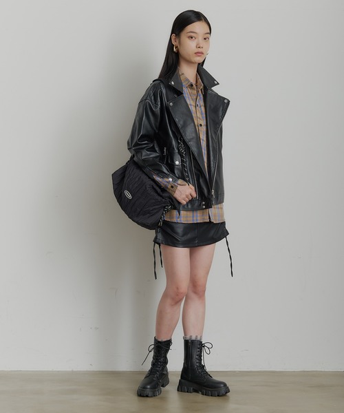 SEN TOKYO(セントーキョー)の「ビッグシルエットライダースジャケット(ライダースジャケット・メンズ・ブラック・MEDIUM/LARGE/X-LARGE)」の6枚目の写真
