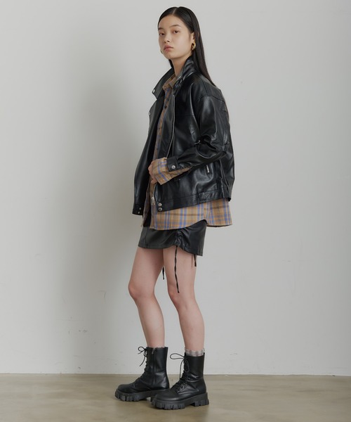 SEN TOKYO(セントーキョー)の「ビッグシルエットライダースジャケット(ライダースジャケット・メンズ・ブラック・MEDIUM/LARGE/X-LARGE)」の15枚目の写真