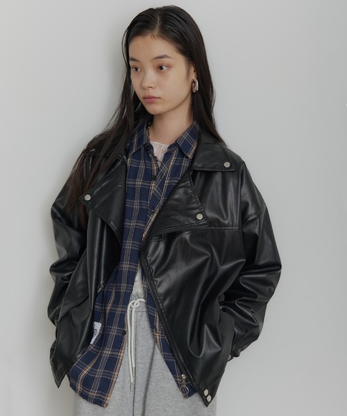 ERBO ライダーズジャケット Horn Works 本革 ダブルライダースジャケット メンズ ホーン