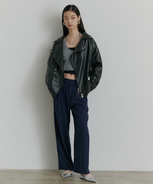 SEN TOKYO(セントーキョー)の「ビッグシルエットライダースジャケット(ライダースジャケット・メンズ・ブラック・MEDIUM/LARGE/X-LARGE)」の4枚目の写真