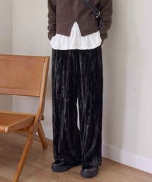 ベロアタックワイドパンツ