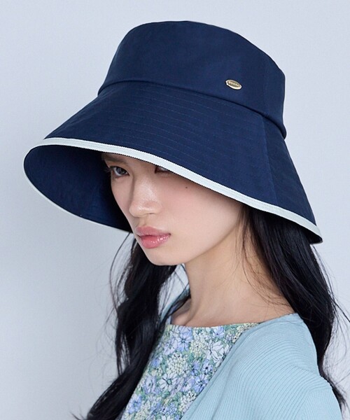 TOCCA(トッカ)の「TRIM RIBBON WIDE BRIM HAT ハット(ハット・レディース・ブラック系5/ネイビー系/ベージュ系/ブラック系・F)」の4枚目の写真