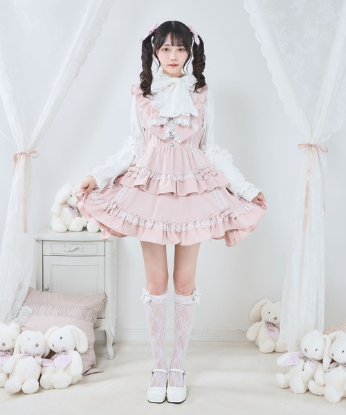 pium ピウム はしごレースティアードミニコート ぴうむ はしごレースティアードミニコート – pium