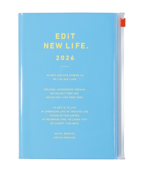 EDiT 手帳 2026 スケジュール帳 2026年1月始まり 1日1ページ B6変型