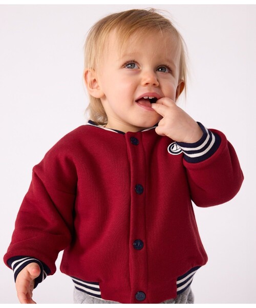 セール】PETIT BATEAU｜プチバトー（キッズ）のブルゾン（レッド/赤色