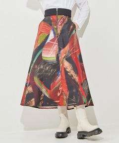 セール】MEDI TWIN CHEETAH FAKE SCARF SKIRT（スカート