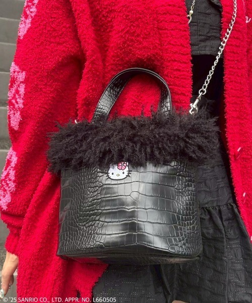 セール】【HELLO KITTY】HIBISCUS 2WAY FUR バッグ（ショルダーバッグ
