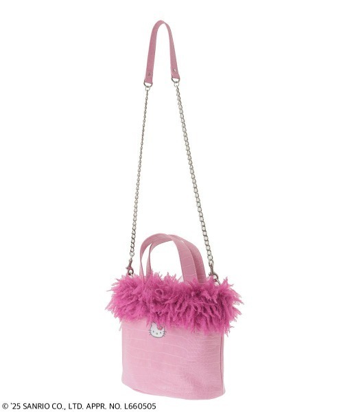 Candy Stripper（キャンディストリッパー）の「【HELLO KITTY】HIBISCUS 2WAY FUR バッグ（ショルダーバッグ・レディース・ピンク/ブラウン/ブラック・FREE）」の18枚目の写真