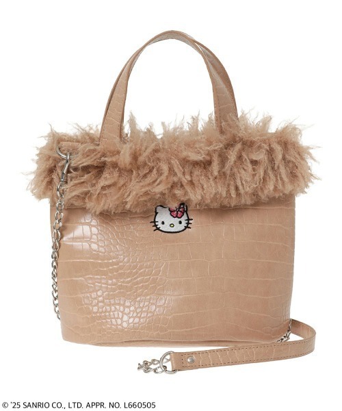 Candy Stripper（キャンディストリッパー）の「【HELLO KITTY】HIBISCUS 2WAY FUR バッグ（ショルダーバッグ・レディース・ピンク/ブラウン/ブラック・FREE）」の11枚目の写真