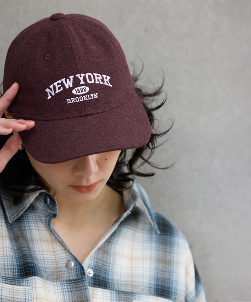 coca（coca）（コカ）の「フェイクウールロゴキャップ（キャップ・レディース・グリーン/ワイン・ONE SIZE）」の10枚目の写真