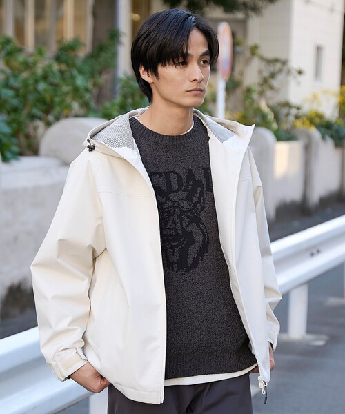 coen(コーエン)の「【好評につき新色登場】ウィンドブロックシェルターフードブルゾン【撥水、透湿、防風】(ブルゾン・メンズ・ブラック/ナチュラル/オリーブ/オフホワイト/モカ・S/M/L/XL)」の6枚目の写真