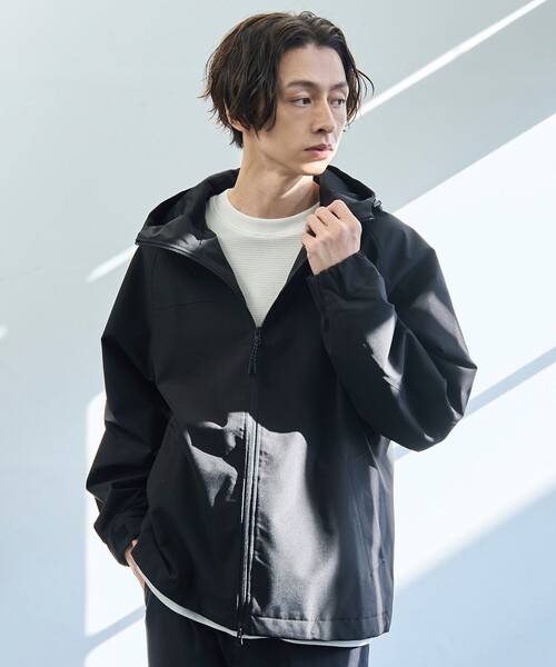 coen(コーエン)の「【好評につき新色登場】ウィンドブロックシェルターフードブルゾン【撥水、透湿、防風】(ブルゾン・メンズ・ブラック/ナチュラル/オリーブ/オフホワイト/モカ・S/M/L/XL)」の11枚目の写真