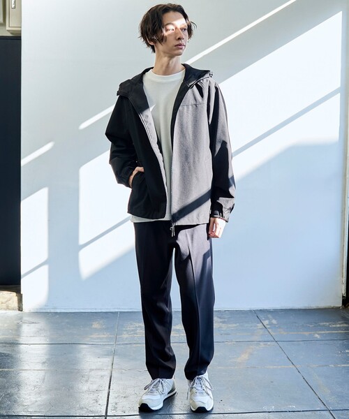 coen(コーエン)の「【好評につき新色登場】ウィンドブロックシェルターフードブルゾン【撥水、透湿、防風】(ブルゾン・メンズ・ブラック/ナチュラル/オリーブ/オフホワイト/モカ・S/M/L/XL)」の13枚目の写真