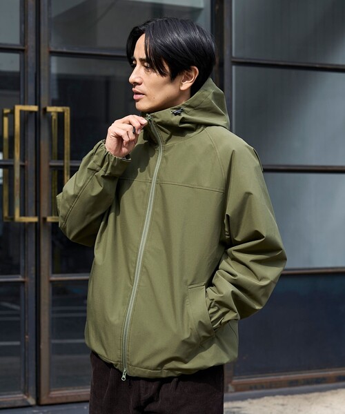 coen（コーエン）の「【好評につき新色登場】ウィンドブロックシェルターフードブルゾン【撥水、透湿、防風】（ブルゾン・メンズ・ナチュラル/オリーブ/ブラック/モカ/オフホワイト・S/M/L/XL）」の22枚目の写真