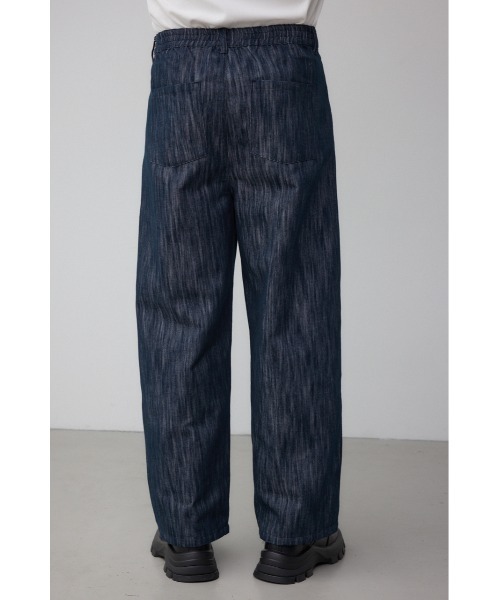 ダークネイビー　デニム　スラックス ゴム入り　アウール　L THE FLAGSHIP】ストレッチデニム スラックス（デニムパンツ