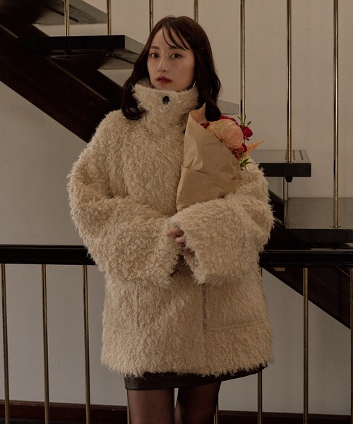 poodle middle coat プードルミドルコート アウター アイボリー セール】poodle middle coat / プードルミドルコート（その他アウター