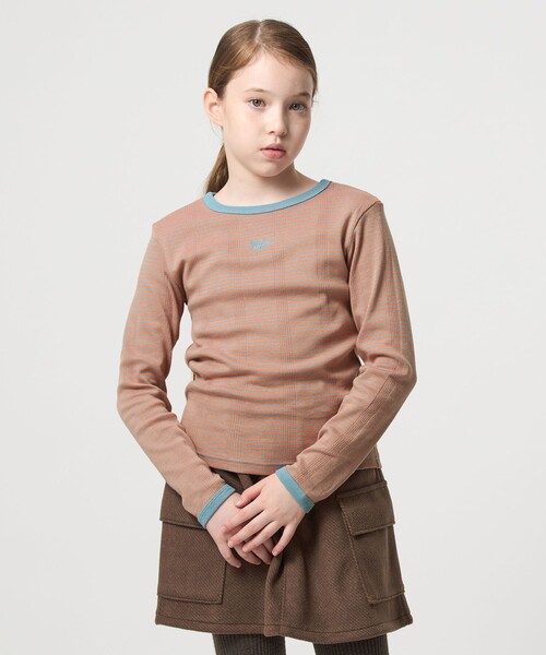 green label relaxing（グリーンレーベルリラクシング）の「【別注】＜Robert P. Miller＞ロングスリーブ / キッズ  140cm-150cm（Tシャツ/カットソー・キッズ・オレンジ/ダークオレンジ/ライトピンク・140cm/150cm）」の5枚目の写真