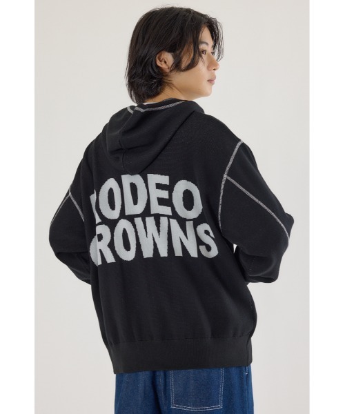 RODEO CROWNS WIDE BOWL(ロデオクラウンズワイドボウル)の「スウェットライクロゴZIPパーカー(パーカー・メンズ・ダークオレンジ/ブラック/グレー×ホワイト・MEDIUM/LARGE)」の15枚目の写真