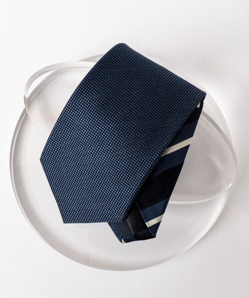 NOLLEY’S（ノーリーズ）の「クレリックケンボウTOPメランジネクタイ 25AWコレクション（ネクタイ・メンズ・パープル/ネイビー・FREE）」の2枚目の写真