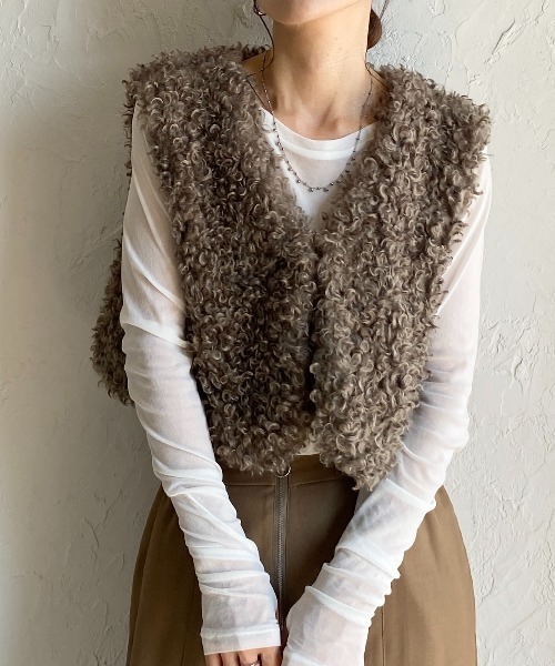 cen.made in Japan / プードルファーベスト 完売品♡新品未使用タグ付cen.made in Japan/プードルファー