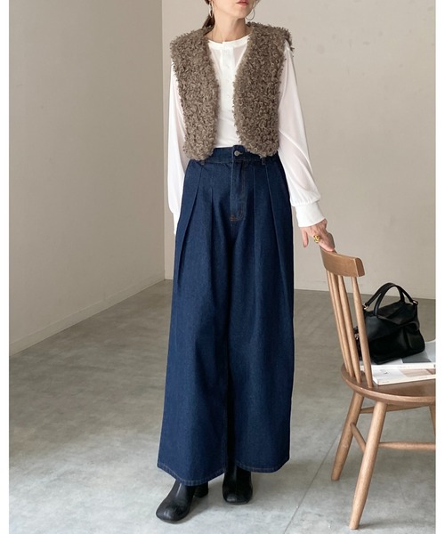 She's Closet（シーズクローゼット）の「vネックショート丈プードル