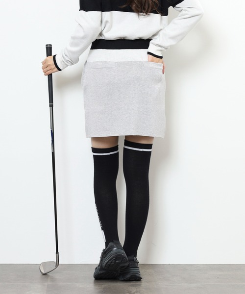 CECIL McBEE（セシルマクビー）の「BICOLOR SKIRT カラー切替 スリートーンカラー ミニスカート（スカート・レディース・ブラック・1(S)/2(M)）」の5枚目の写真