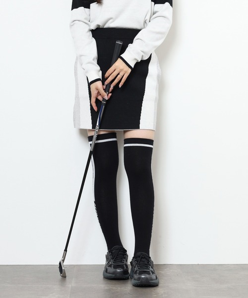 CECIL McBEE（セシルマクビー）の「BICOLOR SKIRT カラー切替 スリートーンカラー ミニスカート（スカート・レディース・ブラック・1(S)/2(M)）」の2枚目の写真