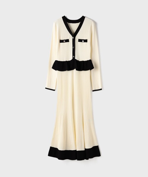 バイカラーニットワンピース（ワンピース）｜GRACE CONTINENTAL