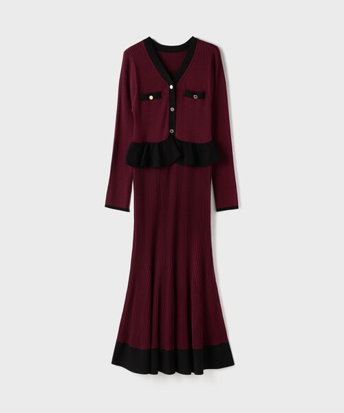 バイカラーニットワンピース（ワンピース）｜GRACE CONTINENTAL