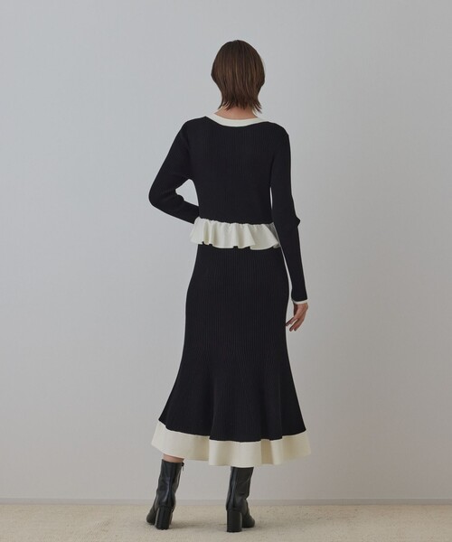 バイカラーニットワンピース（ワンピース）｜GRACE CONTINENTAL