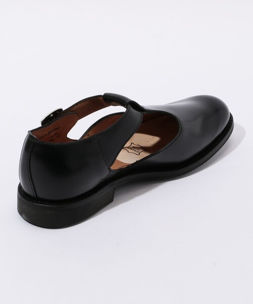 SANDERS ポリッシュドレザー Tストラップ ミリタリーサンダル（その他