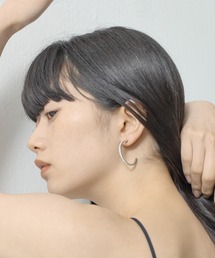 【ORLEAN】ビジュー フープピアス ストーン