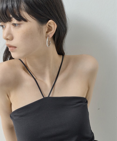 ORLEAN(オルレアン)の「【ORLEAN】ビジュー フープピアス ストーン(ピアス(両耳用)・レディース・ゴールド/シルバー・フリー)」の19枚目の写真