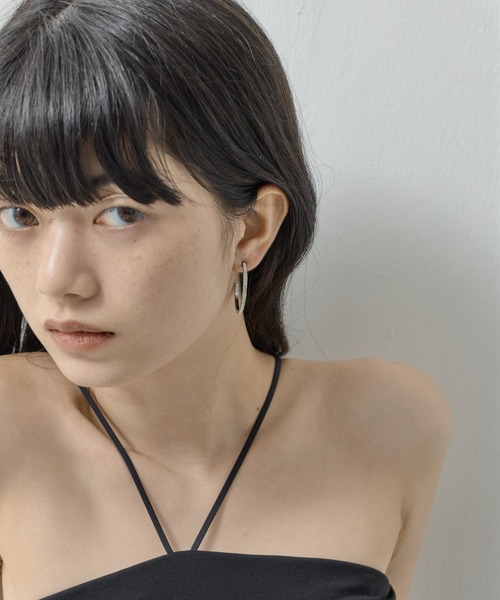 ORLEAN(オルレアン)の「【ORLEAN】ビジュー フープピアス ストーン(ピアス(両耳用)・レディース・ゴールド/シルバー・フリー)」の20枚目の写真