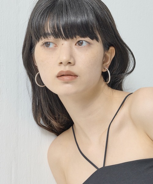 ORLEAN(オルレアン)の「【ORLEAN】ビジュー フープピアス ストーン(ピアス(両耳用)・レディース・ゴールド/シルバー・フリー)」の22枚目の写真