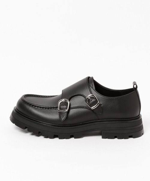 HARE（ハレ）の「ラギットソールダブルモンクシューズ(HARE)（ドレス