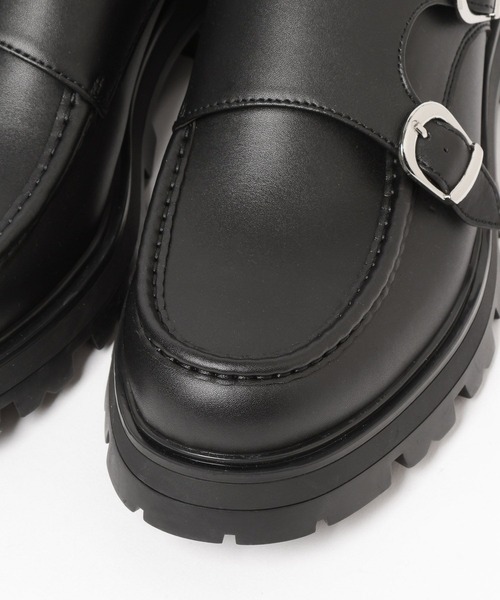 HARE(ハレ)の「ラギットソールダブルモンクシューズ(HARE)(ドレスシューズ・メンズ・ブラック・MEDIUM/LARGE)」の13枚目の写真