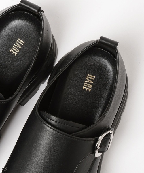 HARE(ハレ)の「ラギットソールダブルモンクシューズ(HARE)(ドレスシューズ・メンズ・ブラック・MEDIUM/LARGE)」の16枚目の写真