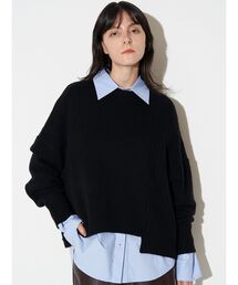 ELENDEEK | アシンメトリ―ニット(ニット/セーター)