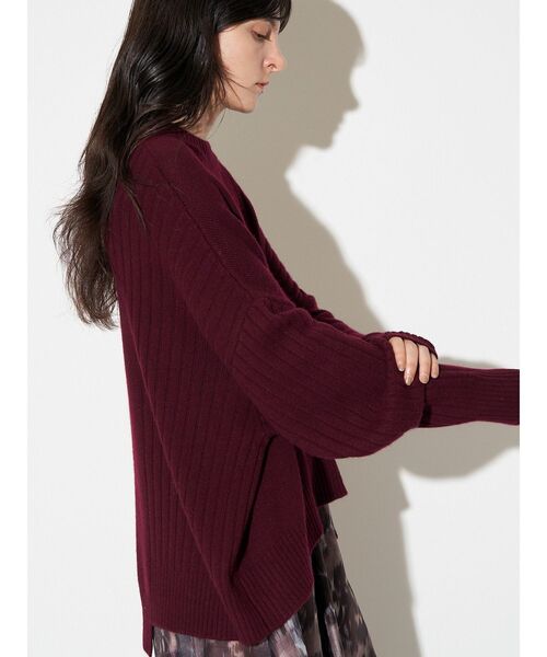 ELENDEEK（エレンディーク）の「アシンメトリ―ニット（ニット/セーター・レディース・ブラック/ボルドー/イエロー・FREE）」の6枚目の写真