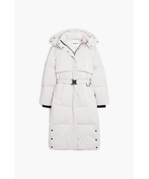 セール】取り外し可能ベルト付きトレンチコート ロングキルティング