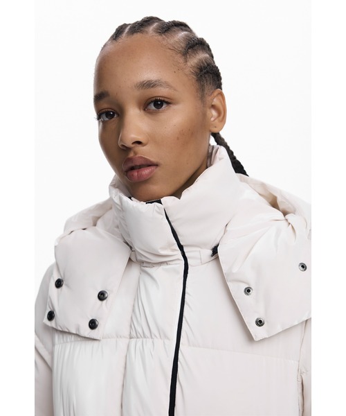 セール】ベルト付きロング中綿ジャケット（ダウンジャケット/コート