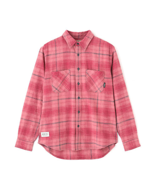 AVIREX（アヴィレックス）の「《WEB&DEPOT限定》ONE POINT FLANNEL CHECK SHIRT / ワンポイント フランネル チェックシャツ / AVIREX / アヴィレックス（シャツ/ブラウス・メンズ・モスグリーン/ピンク/ネイビー・L/XL/2XL/M）」の17枚目の写真