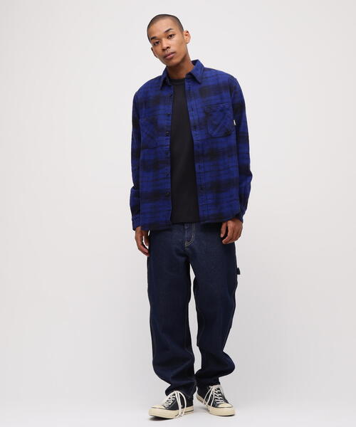 AVIREX（アヴィレックス）の「《WEB&DEPOT限定》ONE POINT FLANNEL CHECK SHIRT / ワンポイント フランネル チェックシャツ / AVIREX / アヴィレックス（シャツ/ブラウス・メンズ・モスグリーン/ピンク/ネイビー・L/XL/2XL/M）」の21枚目の写真