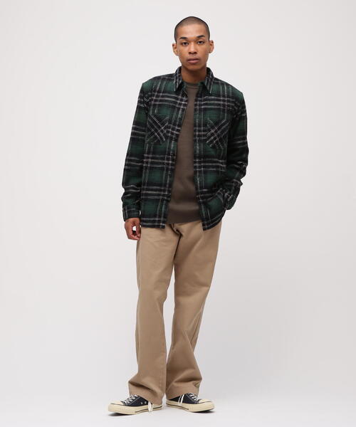 AVIREX（アヴィレックス）の「《WEB&DEPOT限定》ONE POINT FLANNEL CHECK SHIRT / ワンポイント フランネル チェックシャツ / AVIREX / アヴィレックス（シャツ/ブラウス・メンズ・モスグリーン/ピンク/ネイビー・L/XL/2XL/M）」の6枚目の写真