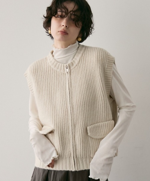 ポケット付きZIPベスト（ベスト）｜Trish（トリッシュ）のファッション