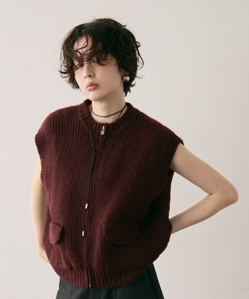 ポケット付きZIPベスト（ベスト）｜Trish（トリッシュ）のファッション