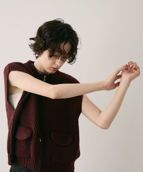 ポケット付きZIPベスト（ベスト）｜Trish（トリッシュ）のファッション